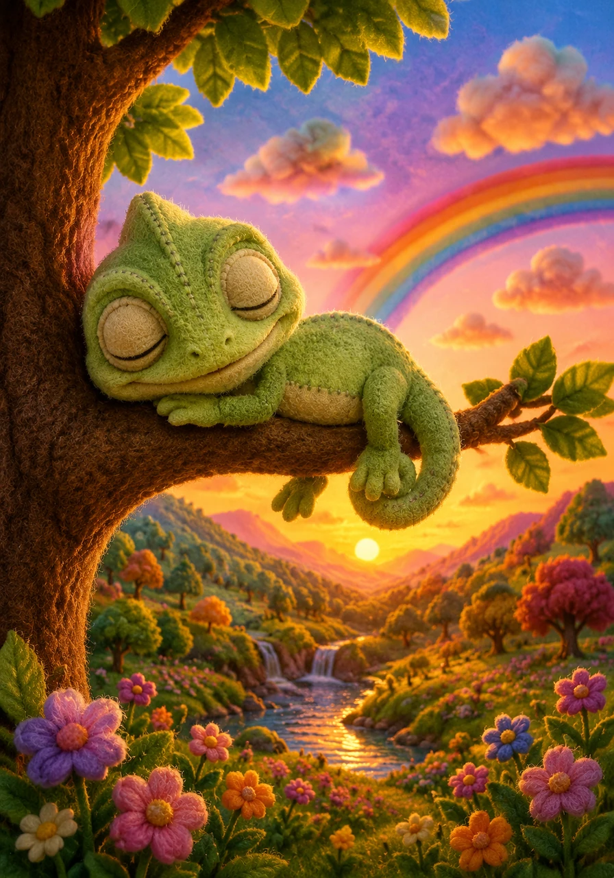 Now Coloro's world is full of color and laughter! The forest, the meadow, and the sky are beautiful because he made so many brave choices. He rests peacefully on his branch, dreaming of all the new colors he can discover tomorrow. Which colors will you choose for your world?