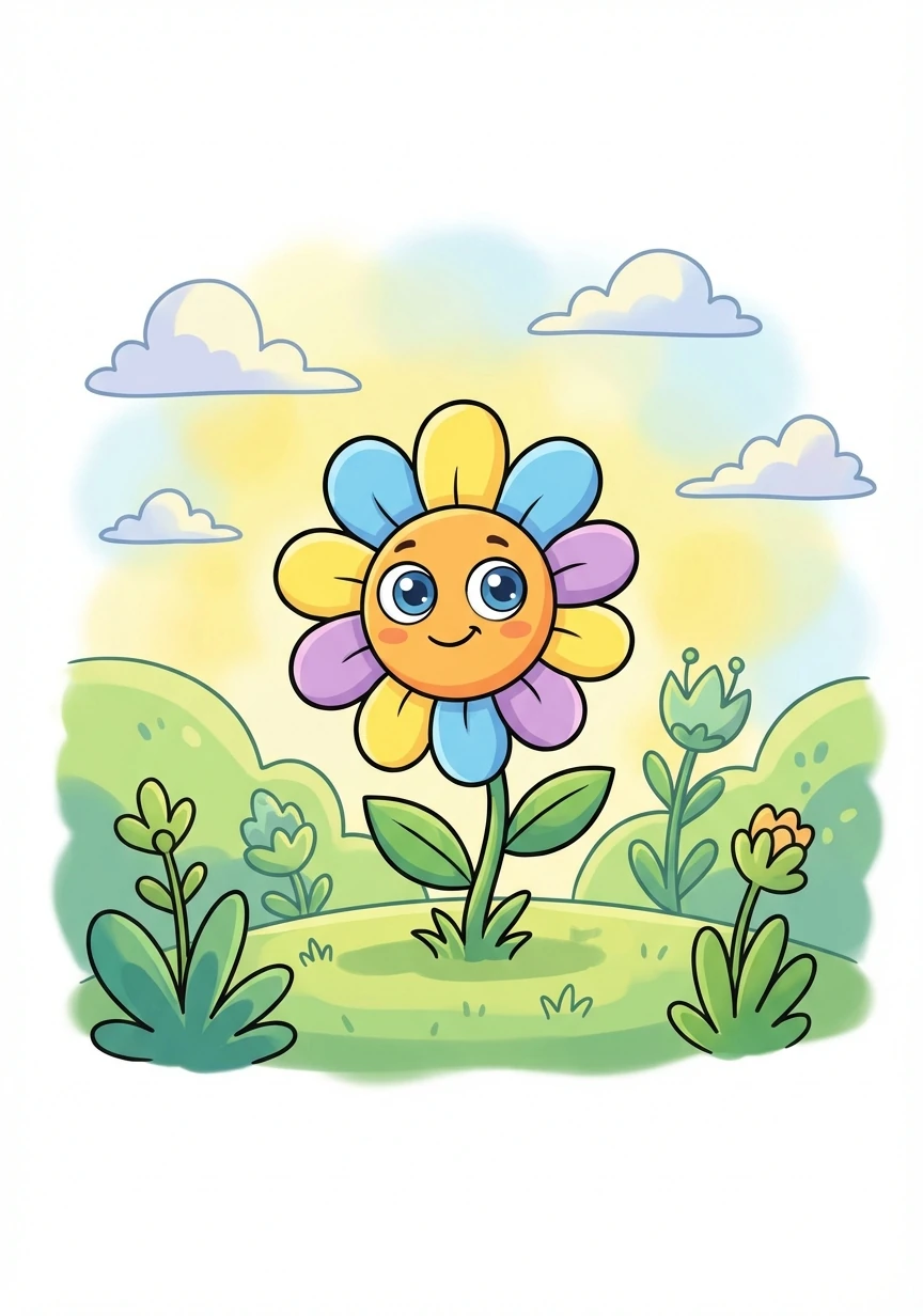 Finally, Pip blossomed into a beautiful flower, not the tallest, but unique and strong. Pip learned that it's not about being the biggest, but about believing in yourself and never giving up on your dreams.