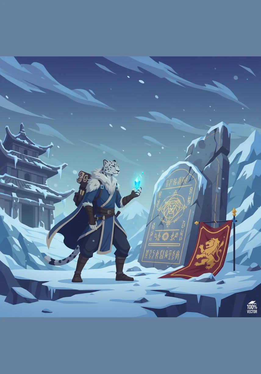 Kaelen, a nimble snow leopard and former scribe to the Emperor, sifts through glowing parchment in the Great Library. He discovers a hidden scroll revealing that the Emperor’s death was not a simple tragedy, but the first step of a conspiracy born from a creeping darkness known as the Shadow Blight.