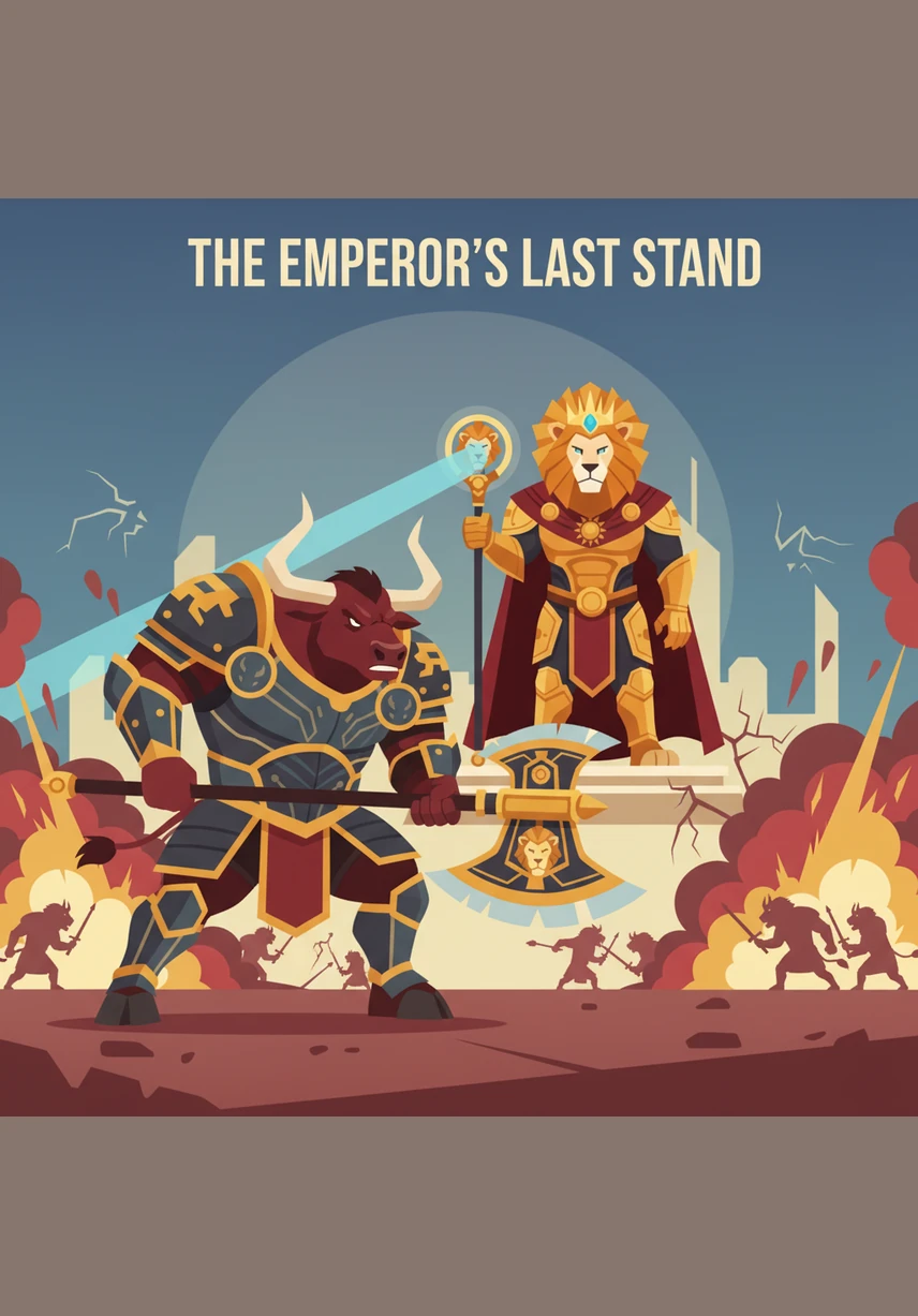 The battle turns into a breathtaking display of unity as Rhino shields protect Wolf archers, and Monkey mages cast light spells from the backs of charging Bull warriors. Together, they create a massive wave of pure energy that pushes the Shadow Blight back into the depths of the planet.