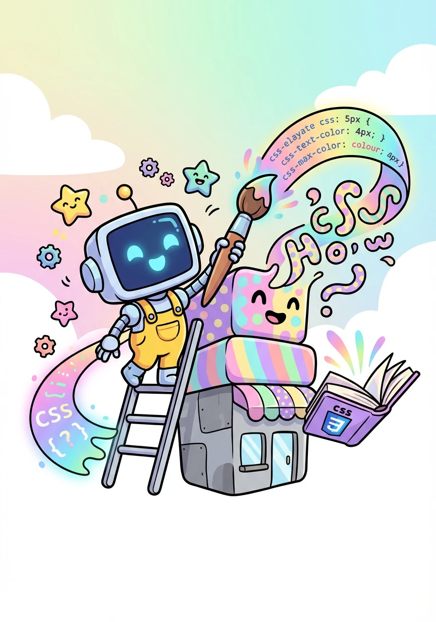 Pixel then learned CSS, the styling language, to make the store visually appealing with bright colors, fun fonts, and playful animations.
