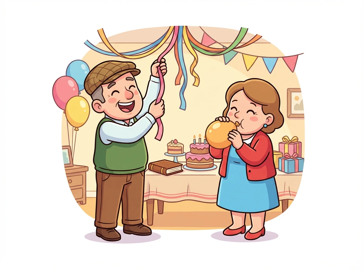 Jean-Pierre et Sophie décident d'organiser une fête pour leurs collègues. L'ambiance est festive et chaleureuse.