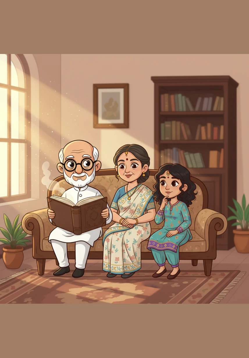 Cyrus sits with his wife Shirin and their three daughters, Zenia, Anahita, and Delna, in their sun-drenched living room. He opens a large, weathered photo album, its pages smelling of sandalwood and old memories, ready to share the story of their ancestors.