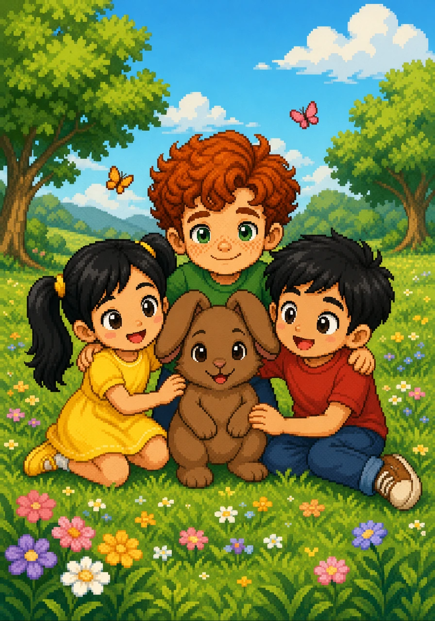 From that day on, Sid, Inaya, Evan, and Kabir became the best of friends. Whenever they played in the meadow, they always remembered Sid's lessons on respect, kindness, and how working together brings everyone closer.