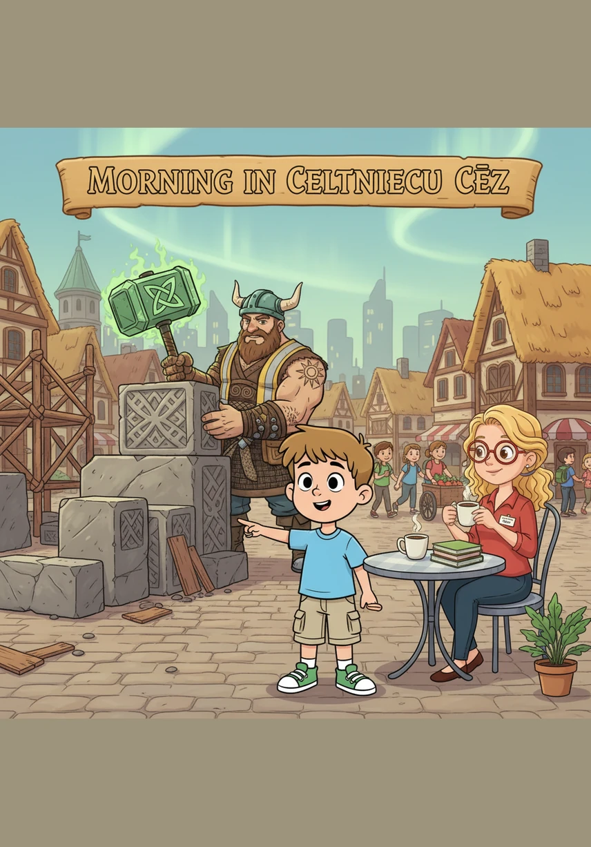 Leo watched as Farmer Zigis tended his garden and Bus Driver Andris picked up passengers for work. At the local school, Teacher Signe stood by the entrance with a warm smile, ready to welcome her students.