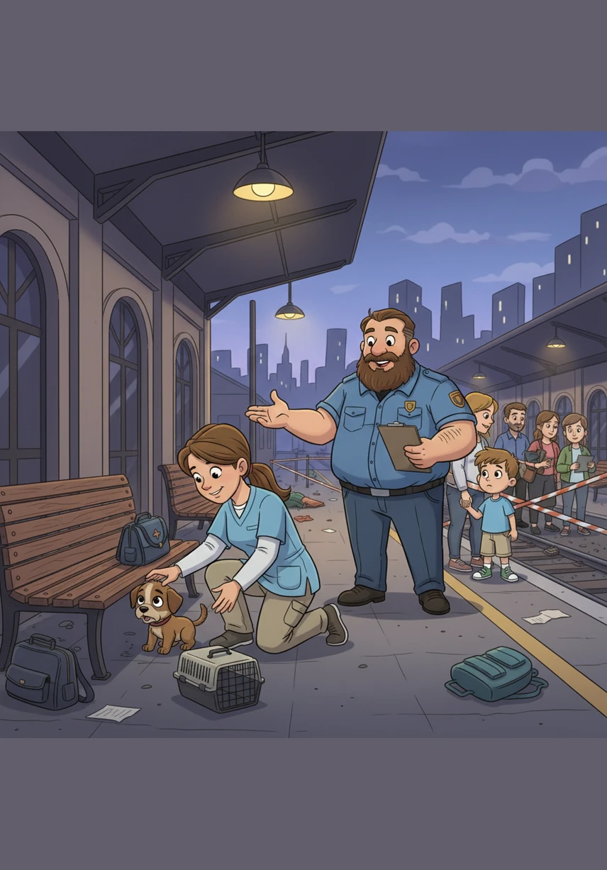 Veterinarian Vita searched carefully until she found the frightened puppy hiding under a bench, while Bus Driver Andris helped move people to a safe location. Every professional used their skills to help those in need.