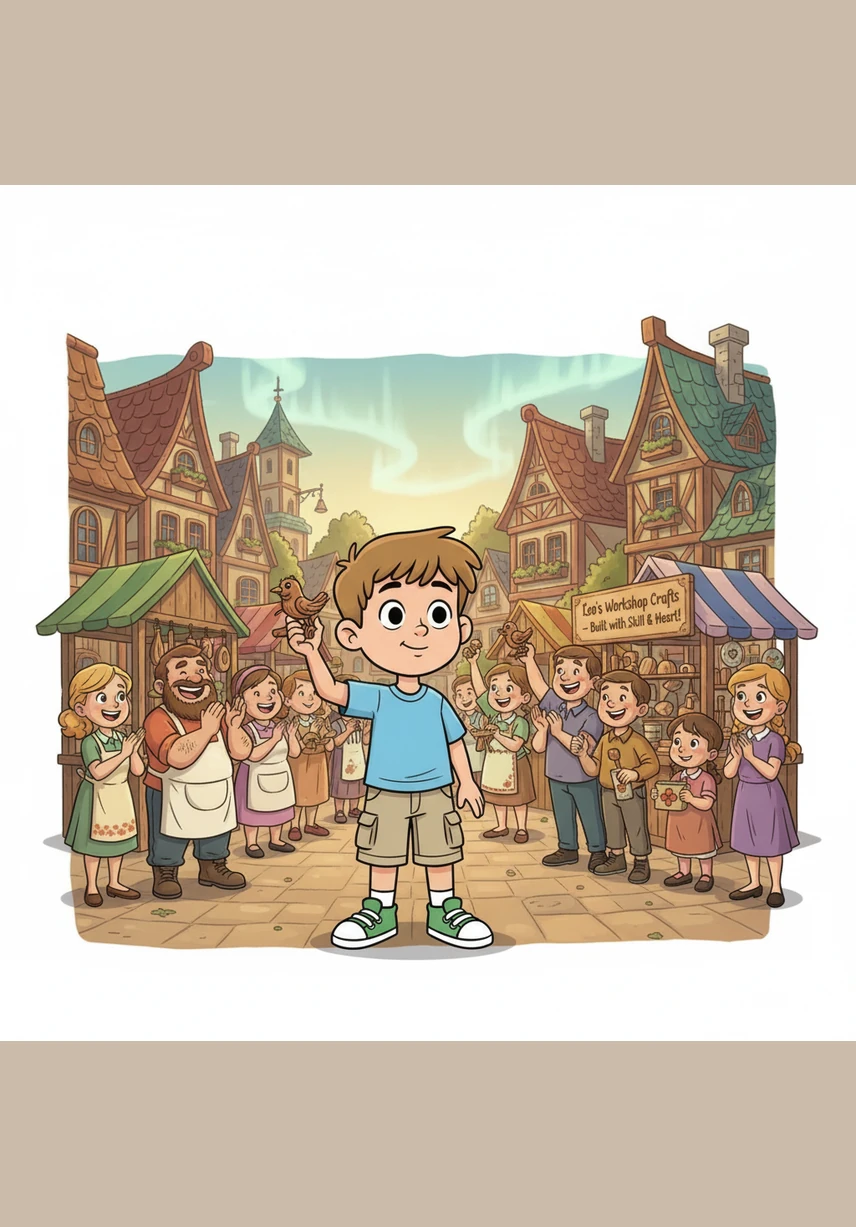 Leo realized that every single person in the town was a hero in their own way. The townspeople agreed that no job is too small, and from that day on, they always worked together with friendship and respect.