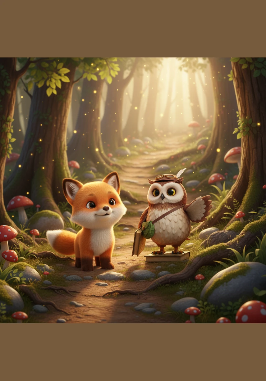 Together, the two new friends began to climb the winding Hill of Stars just as the sky turned a soft shade of violet and pink. The fireflies began to wake up, lighting their path with hundreds of tiny, blinking golden lanterns.