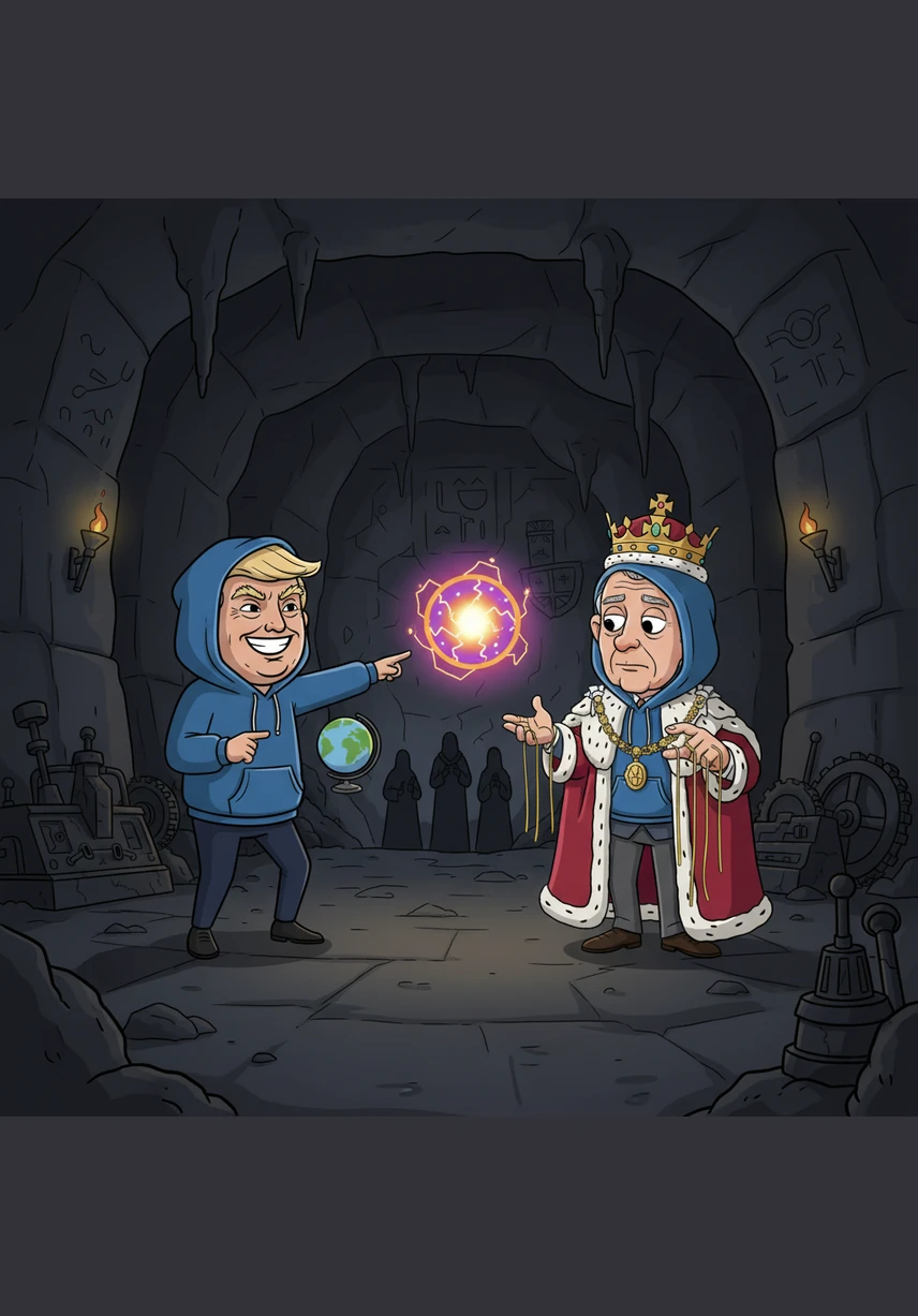 From the tips of their fingers, thin golden strings descend into the darkness, glowing with the intensity of molten currency. These threads hum with a low, electric energy, cutting through the deep shadows of the chamber like lasers of pure influence.