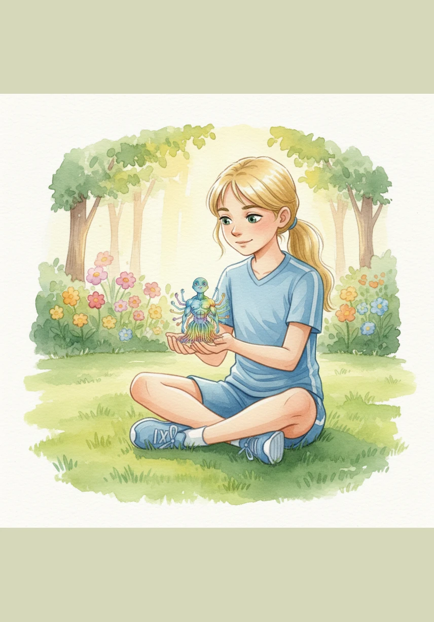 During their preparations, Blue accidentally fell from a high shelf and injured his tiny limbs. Bella gently bandaged his broken arm and leg, creating a small support so he could stand, and promised to carry him every step of the way on their rescue mission.