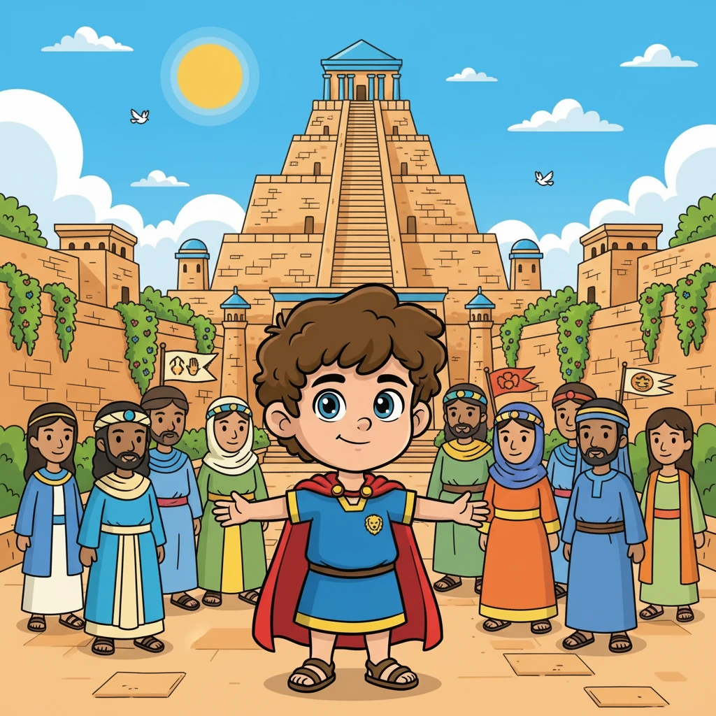 به شهر بزرگ بابل رسید و صلح برقرار کرد. او با درایت و مهربانی، مردم را متحد کرد و به آن‌ها امید داد.