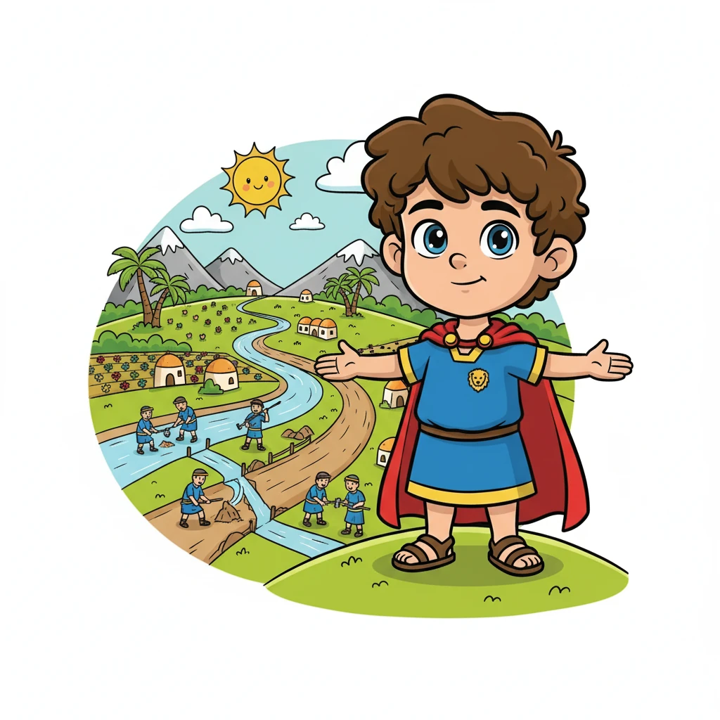 کوروش به فکر آبادانی سرزمینش بود. او دستور داد تا راه‌ها ساخته شوند و آب‌ها هدایت شوند تا مردم به راحتی زندگی کنند.