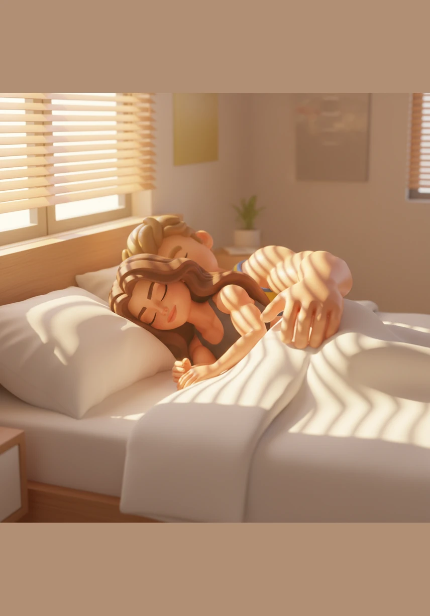 The morning sun filters through the blinds, casting golden stripes across the bed where I lie perfectly still. I feel the heavy, warm weight of Bence’s arm draped over my waist, anchoring me to this moment and this newfound reality.
