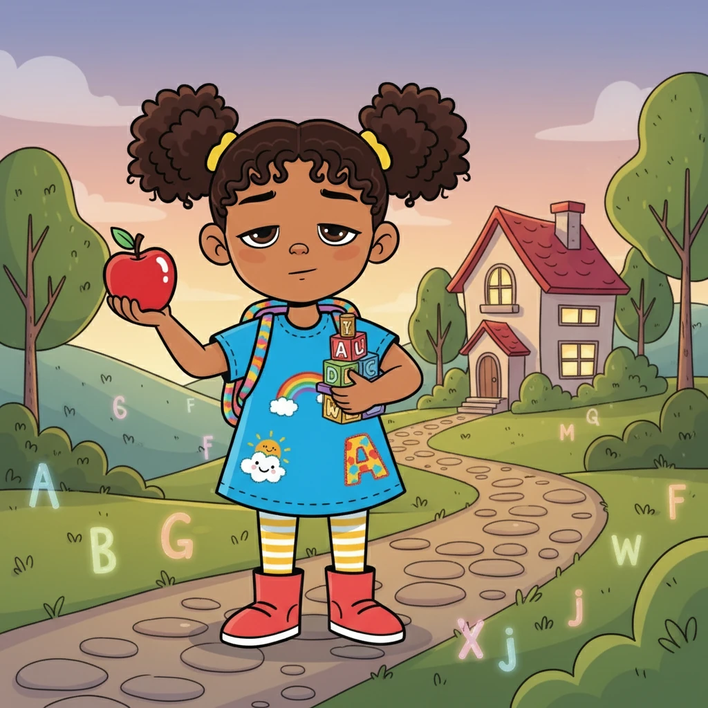 Finally, Lila was tired but happy. She knew many letters! Lila went home to rest after a fun day.