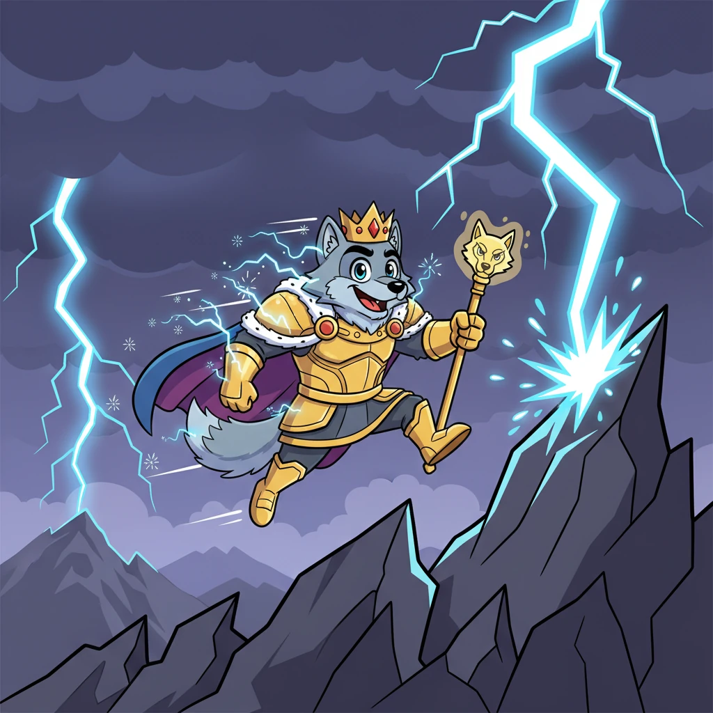 Cloudpaw scaled jagged, storm-swept peaks, agilely dodging bolts of lightning. When a mighty strike infused him with electric speed, his spots began to spark, and he transformed into Cloudleap, swift as thunder.
