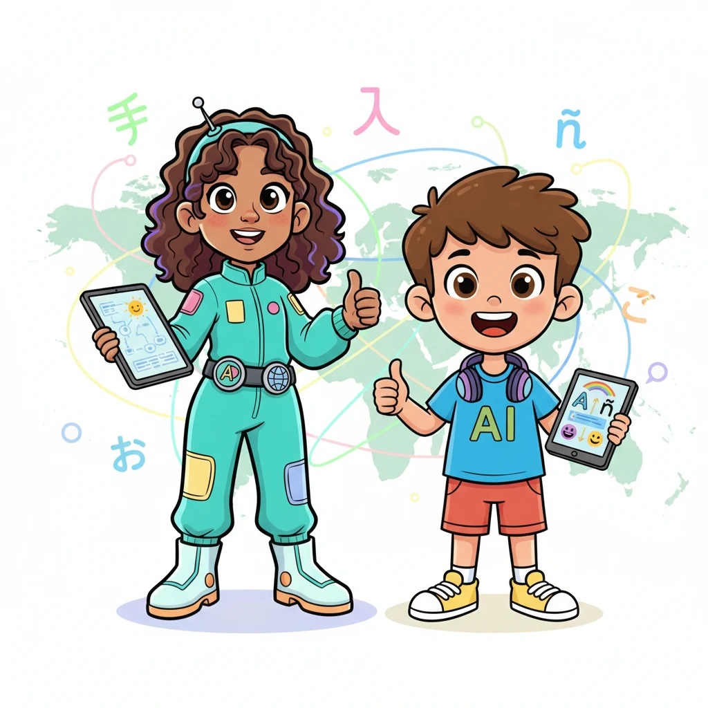 Lexi beamed, her task complete, making language learning sweet. An AI friend, with purpose grand, connecting hearts across the land. She gave a happy thumbs-up, her mission accomplished.