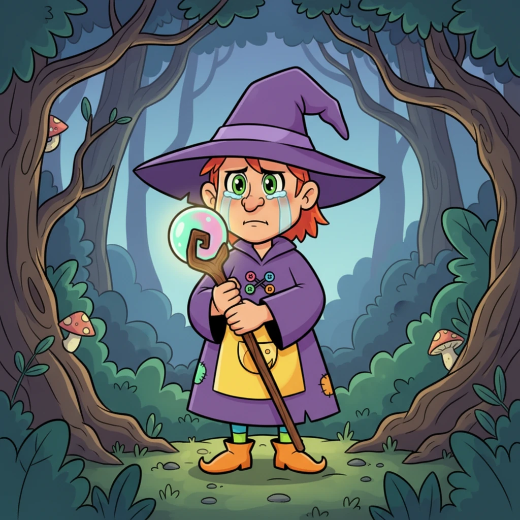 Tears glistened in Elara's wide, expressive eyes, tracing paths down her brave face. Yet, a determined glint remained, a silent refusal to surrender to despair. Her lips were set in a firm line, reflecting the unwavering hope that still shone within her heart, despite the terrifying circumstances.