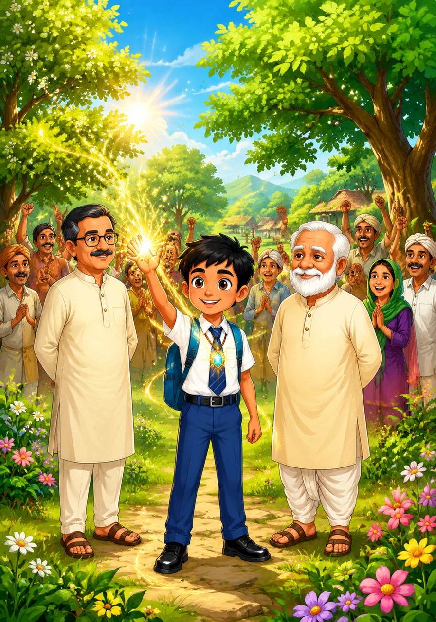 विवेक ने आगे बढ़कर 'बल' शब्द के आगे 'प्र' उपसर्ग जोड़कर उसे 'प्रबल' बनाया और 'सफलता' के पीछे 'पूर्वक' लगाकर उसे 'सफलतापूर्वक' में बदल दिया। देखते ही देखते नगर के मुरझाए हुए पेड़-पौधे और उदास लोग फिर से जीवित और आनंदित हो उठे।