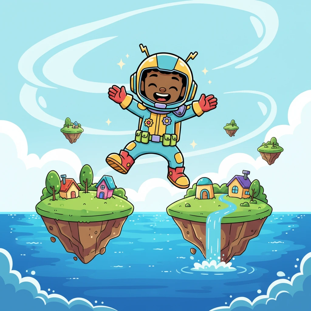 Long ago, the world experienced a Great Continental Rumble, leaving the landmasses separated and quiet. Now, vibrant life has returned, and the continents float gently on sparkling blue seas, each recovering in its own unique way. Whispers of connection and new beginnings fill the air, carried by playful breezes.