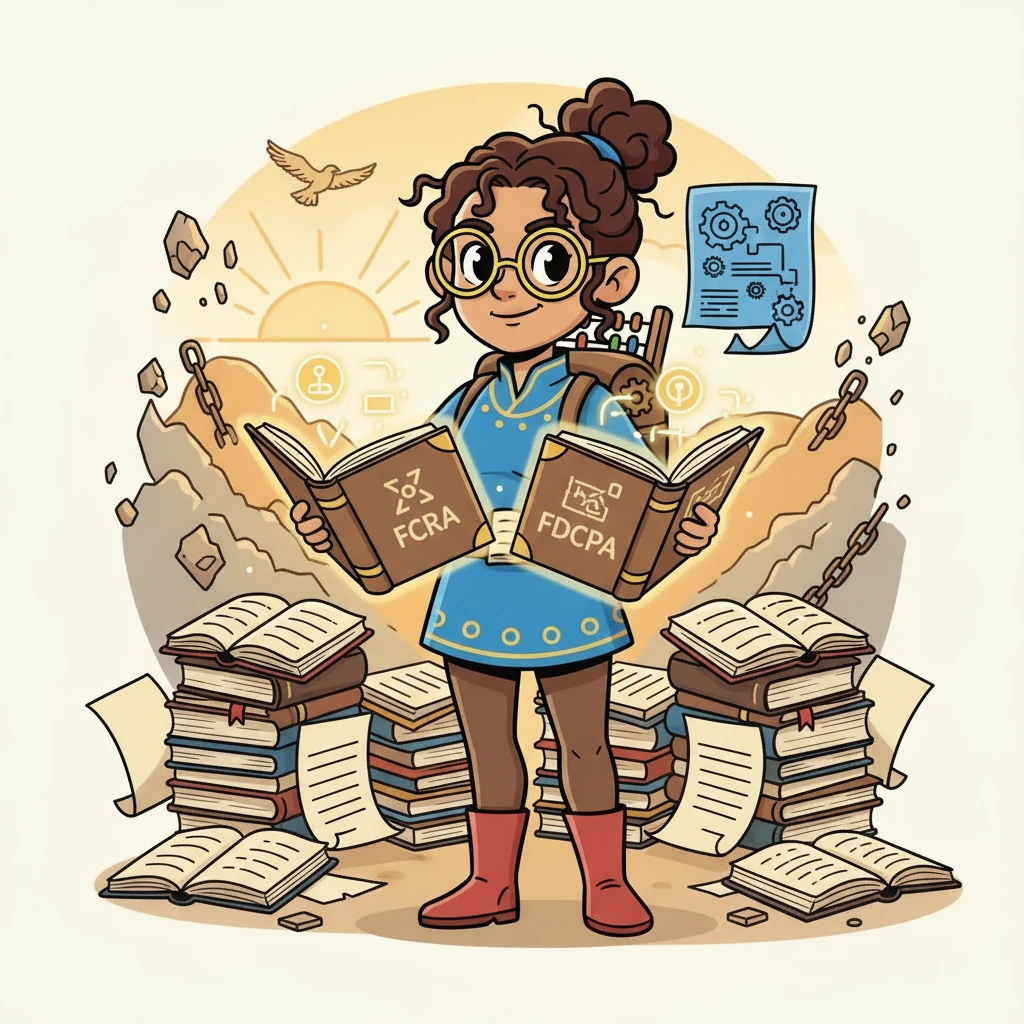 Elara delved into the intricacies of consumer law, armed with the FCRA, FDCPA, and Metro 2 Compliance knowledge. These laws became her tools of freedom, empowering her to challenge inaccuracies and reclaim her financial standing. She felt a surge of empowerment.