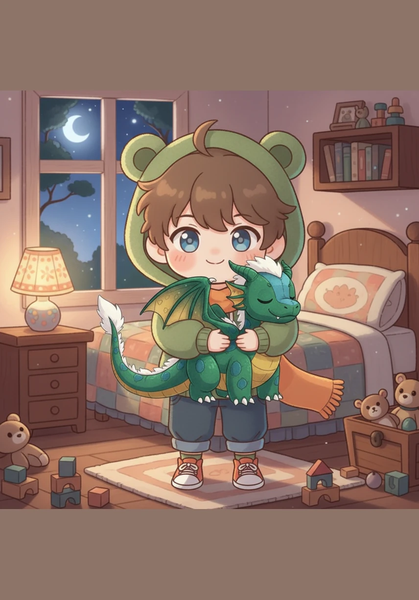 Leo felt a deep sense of peace and joy as he looked up at the friendly dragon and the beautiful home before him. He knew he had found a magical place where he wanted to stay and have adventures forever.