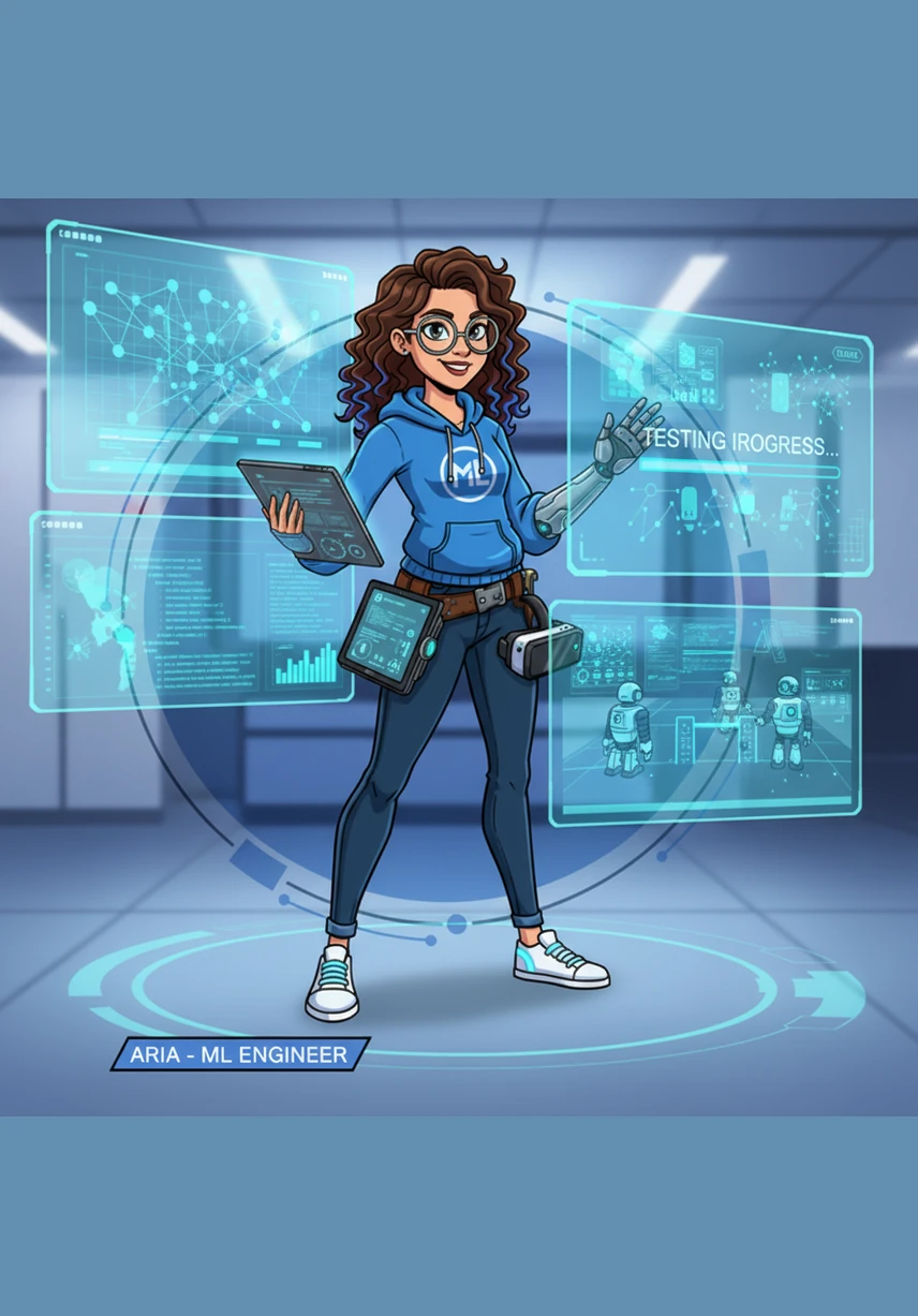 To ensure her creation is reliable, Aria runs the model through a series of rigorous tests to evaluate its performance. She carefully examines the accuracy, precision, and recall metrics, visualizing them through a confusion matrix that shows exactly where the model succeeded and where it faltered. She is pleased to see the high scores, confirming her classifier is both sharp and dependable.