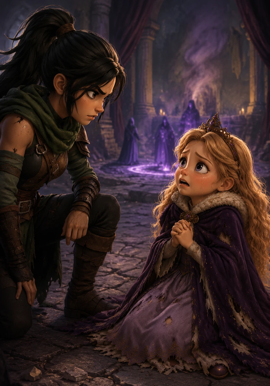 As the last monster dissolved into smoke, Sage demanded answers from the trembling princess. Aurelia confessed that she had discovered a forbidden chamber beneath the castle, uncovering a dark ritual her own father was planning. She didn't know why a bounty was on her head, only that her escape threatened a massive royal conspiracy.