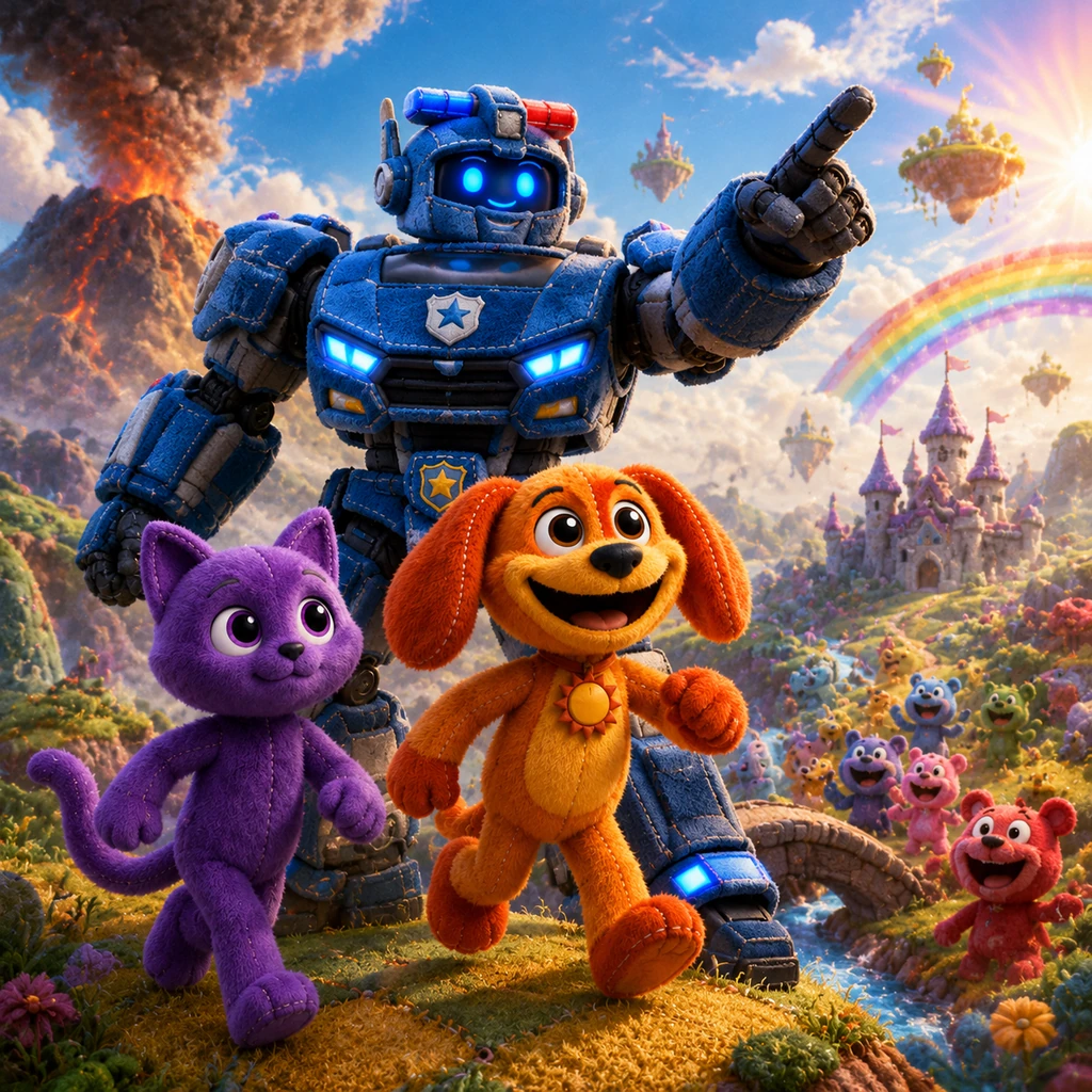 The Smiling Critters and the Metal Cardbot Heroes