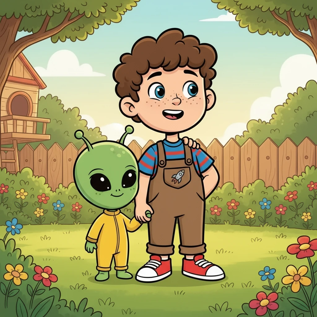 Clark and Bink now spent every day together, exploring the backyard and sharing adventures. Clark realized that having a brother, even an alien one, was the best thing that had ever happened to him. He was proud to call Bink his brother.