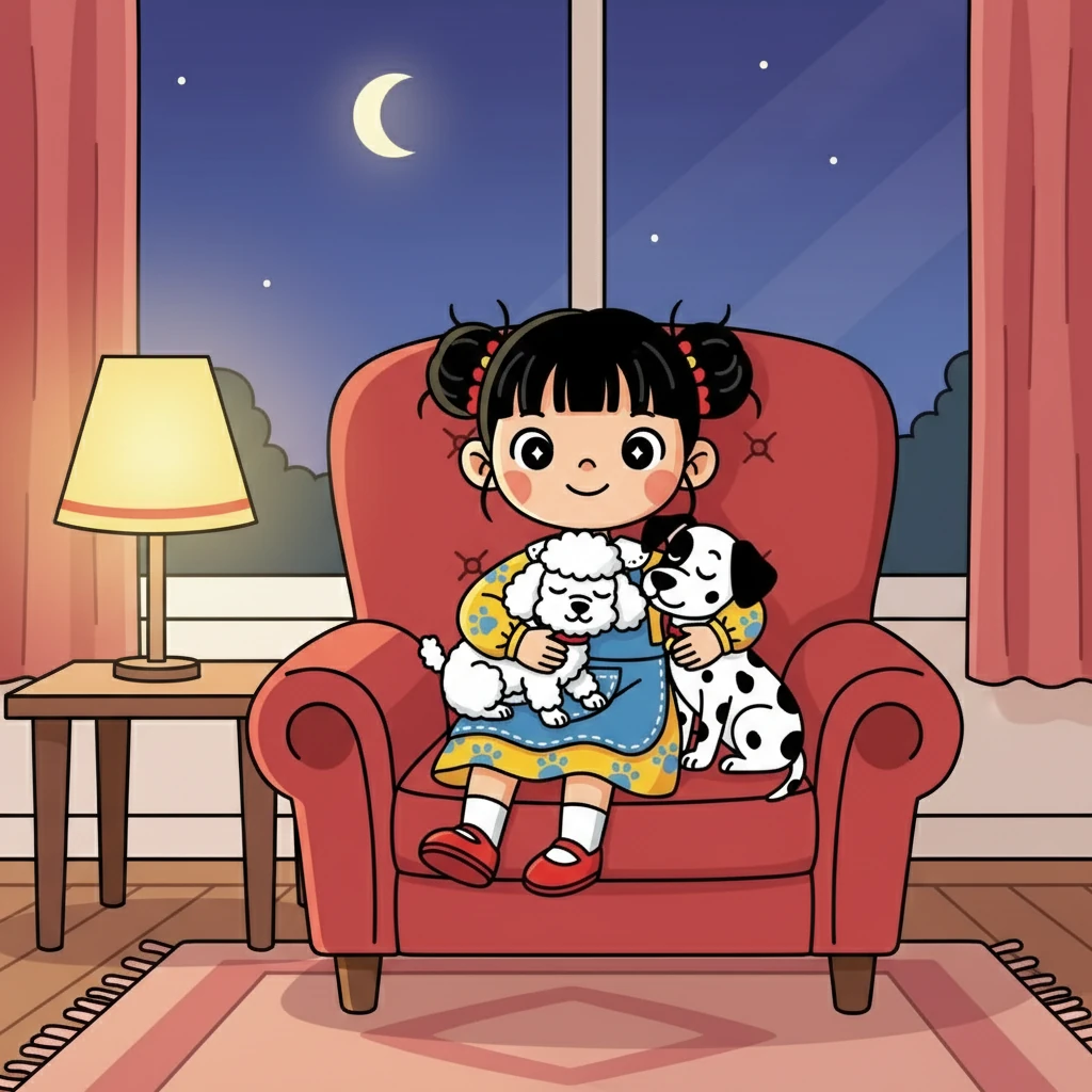 傍晚,小雅和小黄和小黑又回到了温馨的家中,再次依偎在一起。 他们彼此陪伴,相互依偎,度过每一个快乐的夜晚。