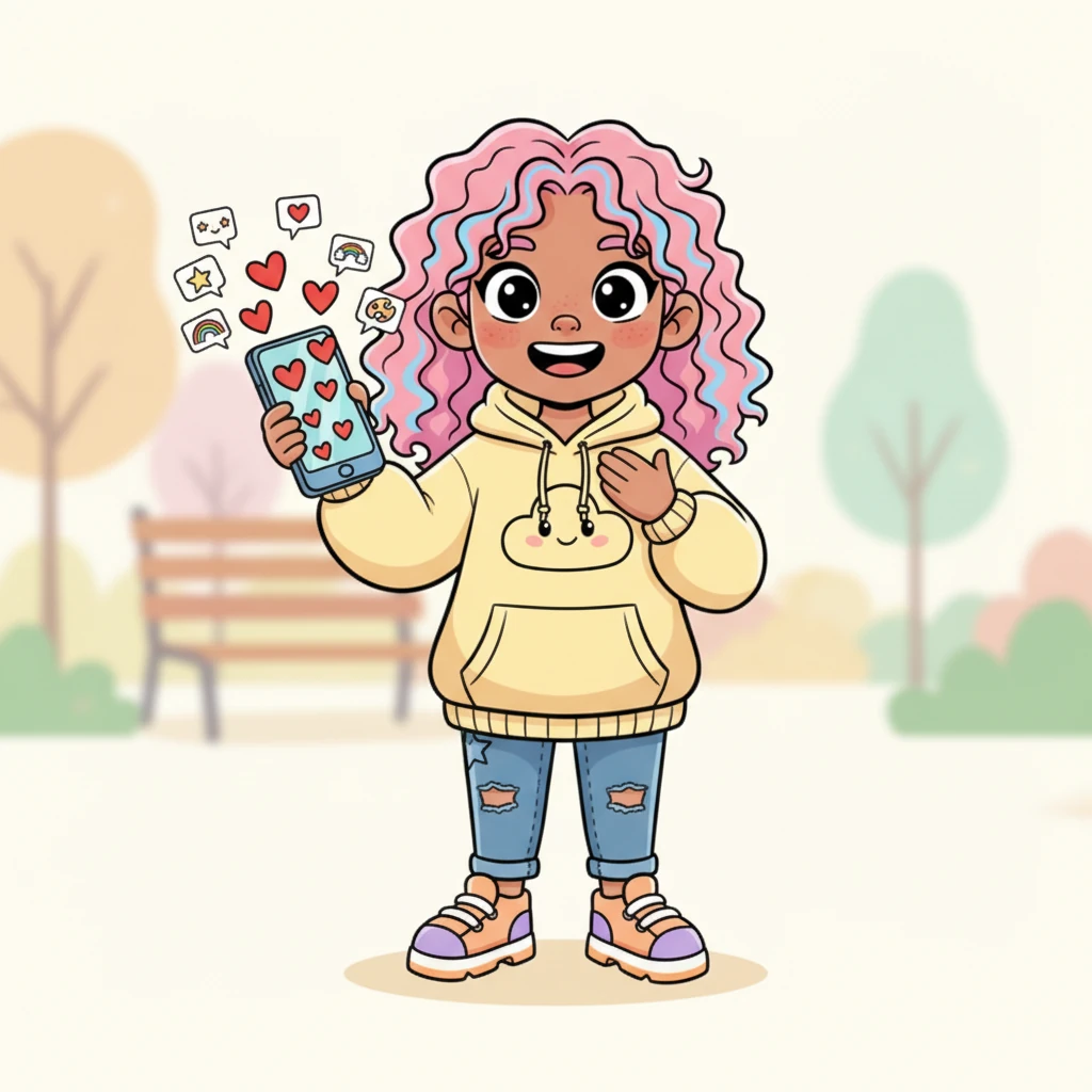 Ding! Ding! Ding! Almost instantly, little hearts and happy comments started popping up on her screen. 'So cute!' said one. 'Amazing colors!' exclaimed another, making Lila beam with pure joy.