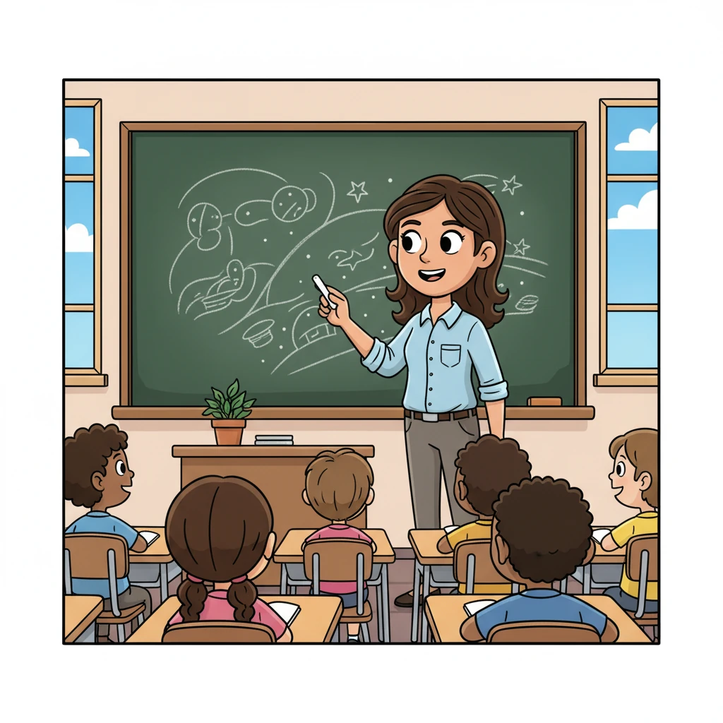 Years later, a grown-up Maya stands at a high school blackboard, chalk in hand, guiding her students with a warm smile. Yet, a quiet whisper in her heart suggests there's a wider horizon, a grander challenge waiting just beyond her reach.