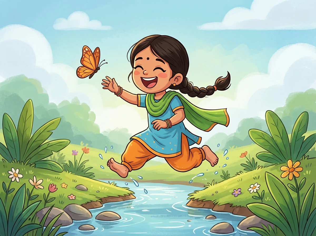 धीरे-धीरे, खेत में हरियाली लौटने लगी। पौधे फिर से बढ़ने लगे, और किसान के चेहरे पर खुशी छा गई।