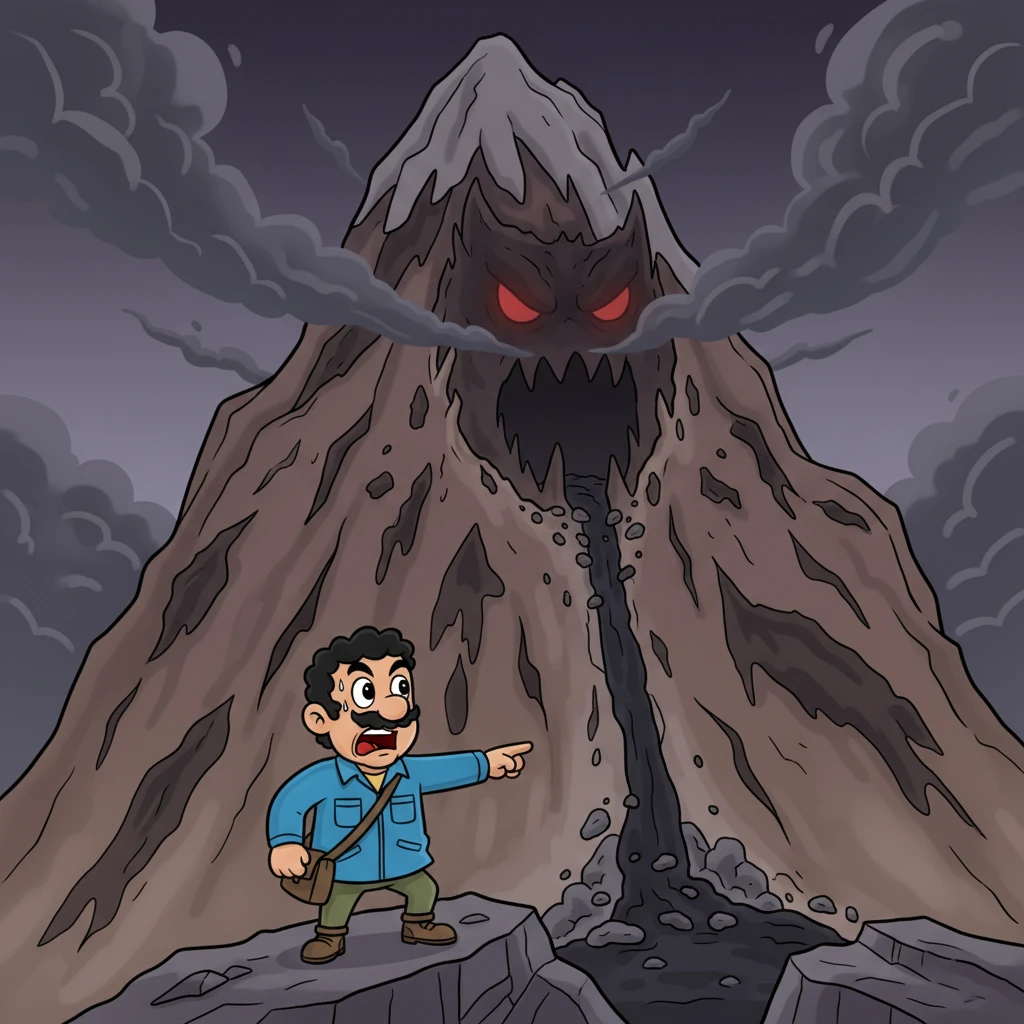 A shiver ran down Mario’s spine as he realized the terrible truth: the mountain was unstable, poised to unleash a devastating wave of mud and rock. A giant, silent monster was about to awaken and crush everything below.