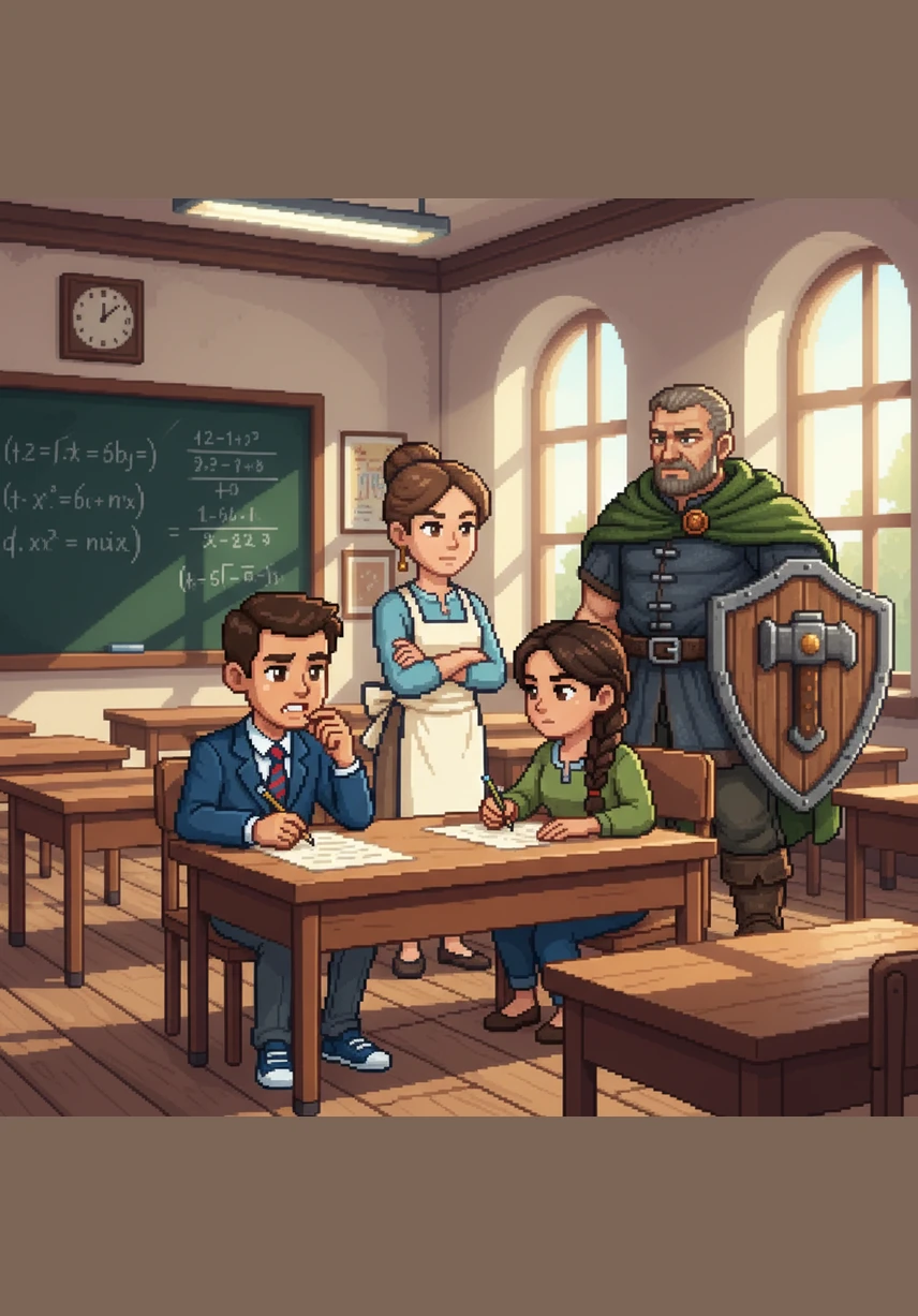 At school, Ali sits at his wooden desk and opens his English book with a smile. He loves the magic of stories and listens intently as his teacher shares advice on how to stay strong and active.