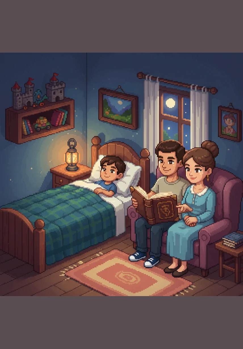 Before he goes to sleep, Ali reflects on his day and feels a sense of deep happiness. He knows that by practicing these good habits every day, he is building a bright and successful future for himself.