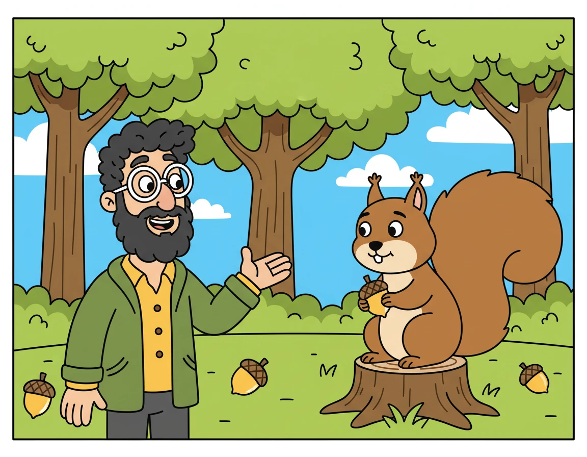 Returning to Nutsy, Elara explained, "The baker said that there are plenty of acorns." Nutsy's frown began to soften. He understood the difference between what he heard and what was said.