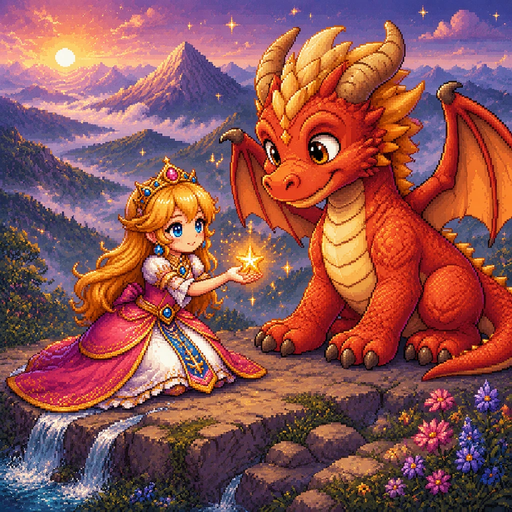 The Princess and the Star-Sneeze Dragon - Fairy tales
