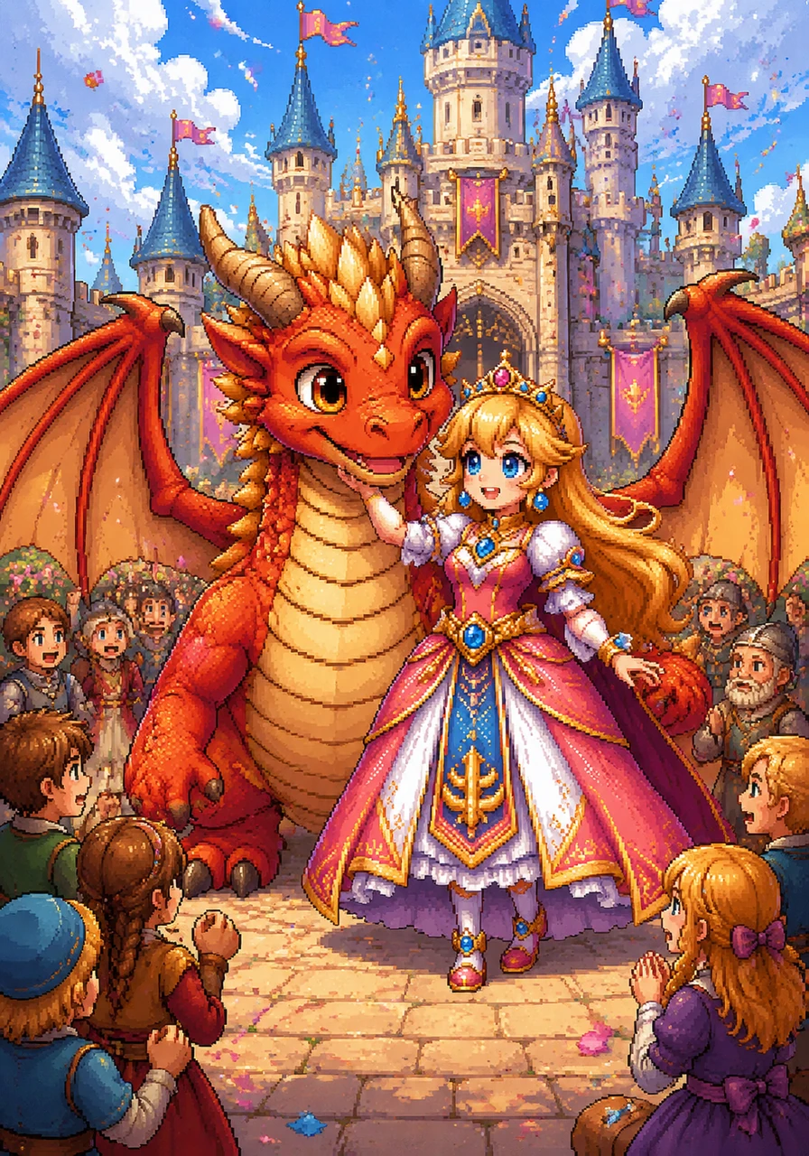 The kingdom cheered as Lyra and Ember landed softly in the castle courtyard, bringing warmth and light to the startled citizens. From that day on, the princess and her dragon were inseparable, teaching everyone that bravery means looking past fear to find a friend.