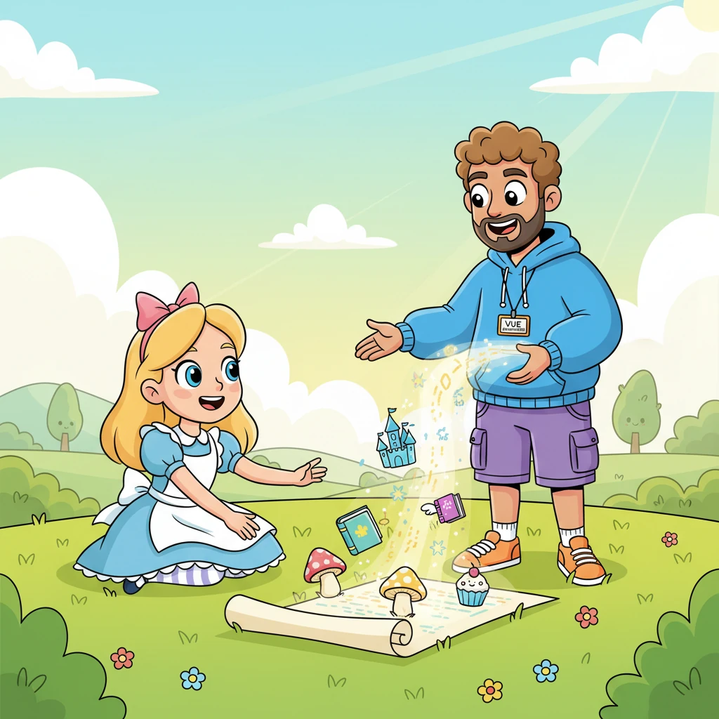 One sunny morning, the wise old Code Sage, known for his clever ideas, visited Lottie. He told her about a magical new way to bring items, called 'Infinite Scroll,' which would make items appear as if by magic.