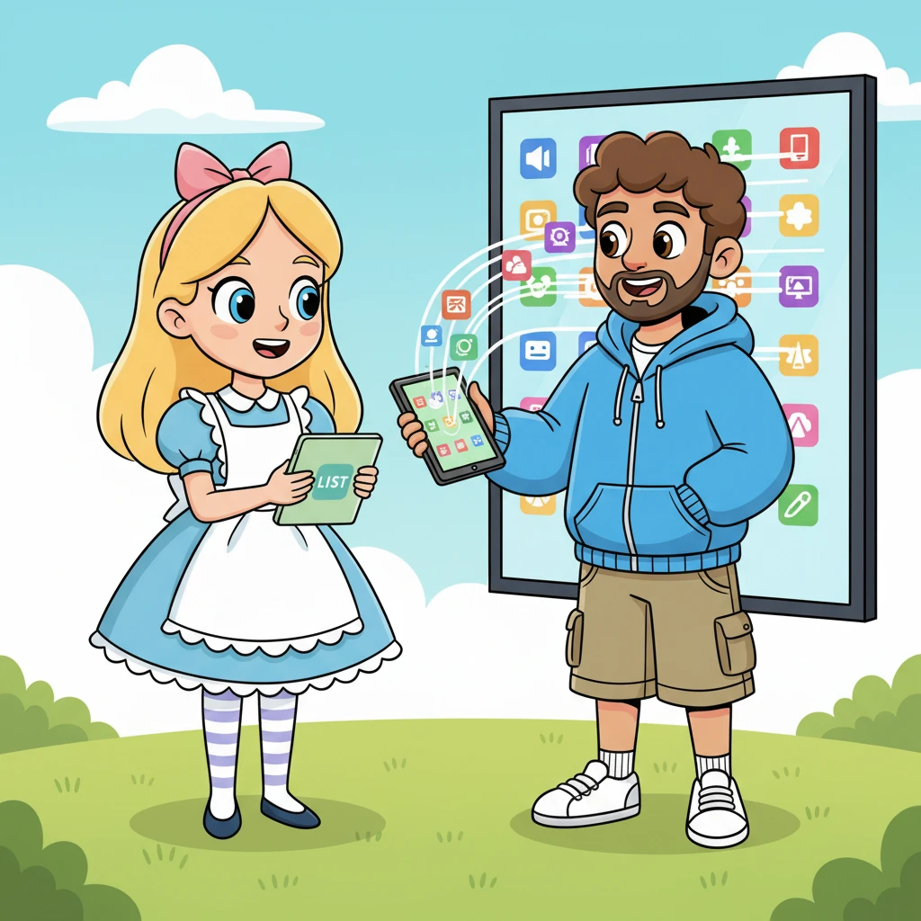 Soon, a new friend arrived, Seamless Sammy, a bubbly character whose movements flowed like a gentle river. Sammy showed Lottie how items could glide onto the board, one after another, without any clicks or pauses, just a smooth, continuous stream.