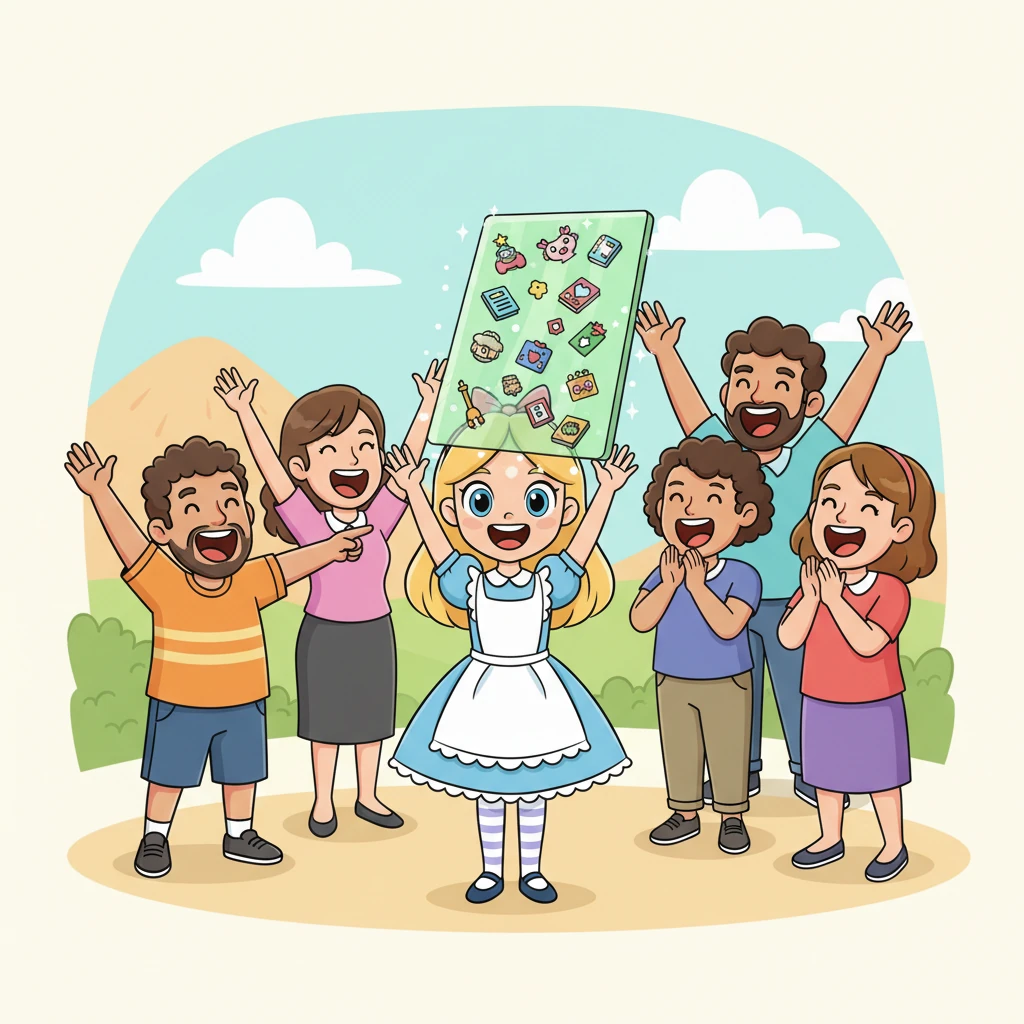 Lottie's eyes sparkled with delight! Watching the items flow seamlessly onto the board was truly amazing. The residents cheered, loving the endless parade of new treasures without lifting a finger.