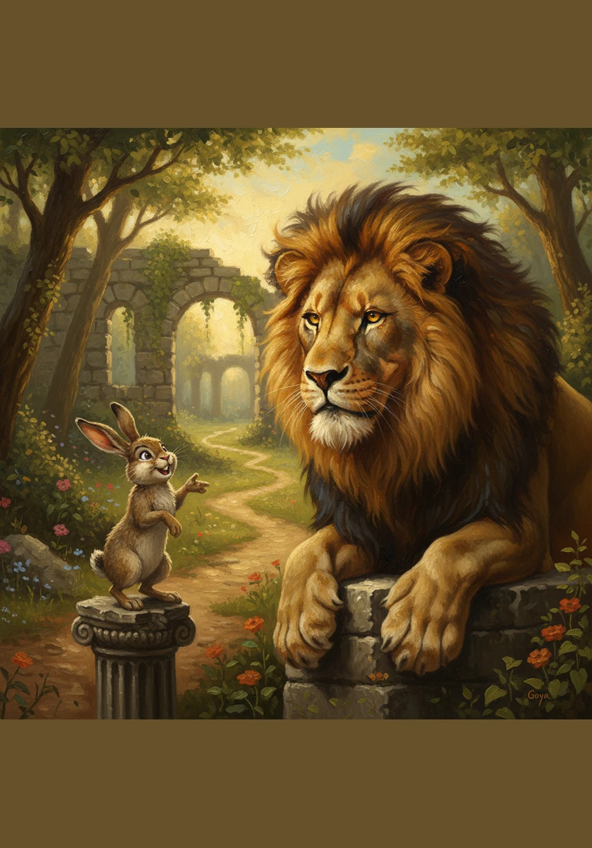 Siguiendo las instrucciones detalladas del conejo, el león supo que debía dirigirse hacia el Dique San José en Río Turbio. El pequeño informante señaló el camino hacia Santa Cruz con una sonrisa traviesa mientras el león prestaba mucha atención.