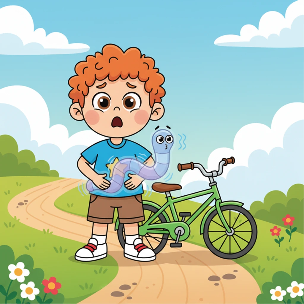 Now, however, a tightness appeared in his tummy, which Grześ called the "Worry-Worm." The Worry-Worm wasn't mean; it just wanted Grześ to be safe, sometimes whispering a little too loudly: "What if it's too fast?"