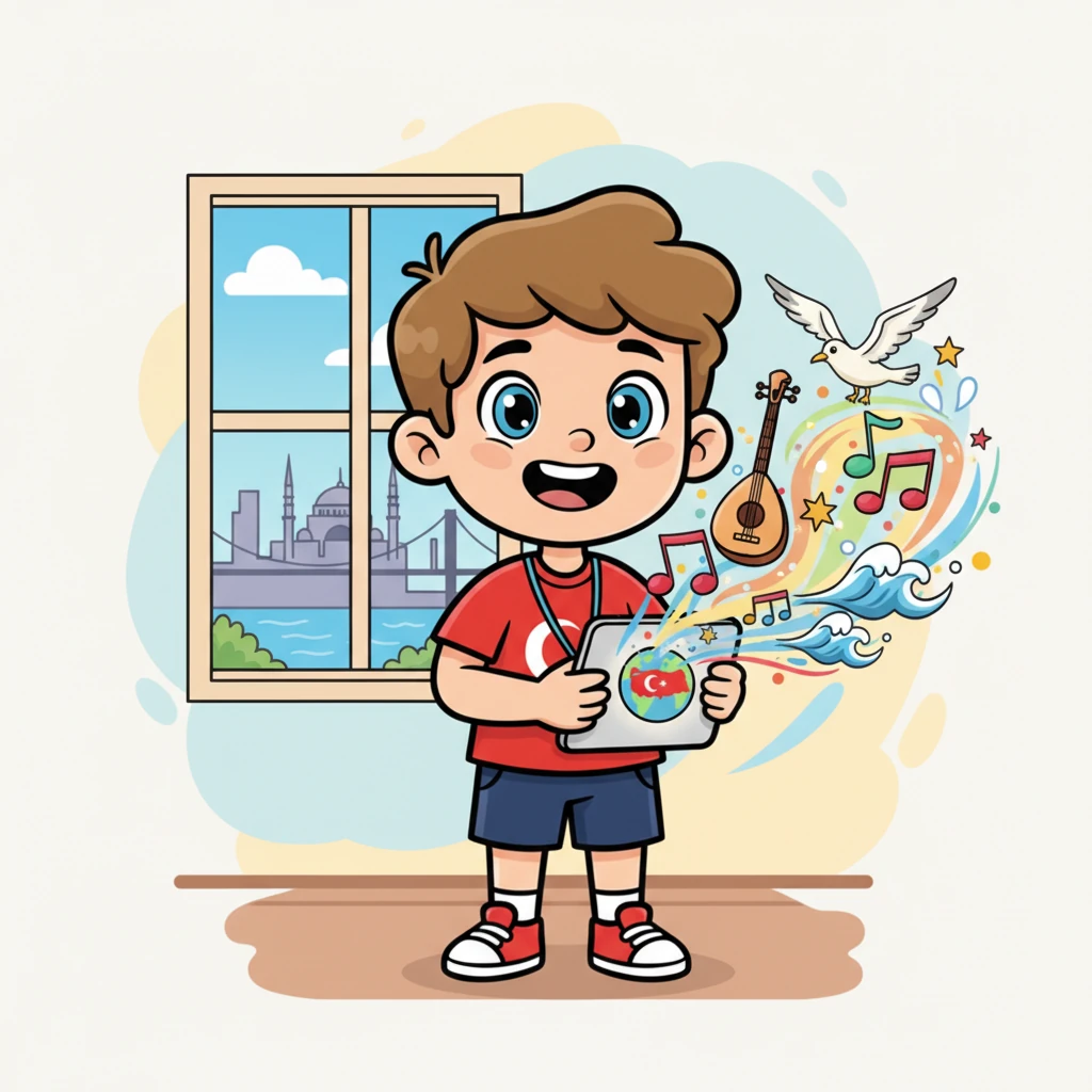 Sadece görüntüler değil, sesler de önemliydi! Can, sitesine neşeli Türk müzikleri ve İstanbul Boğazı'nın martı seslerini ekledi. Sanki site canlanmış gibiydi.