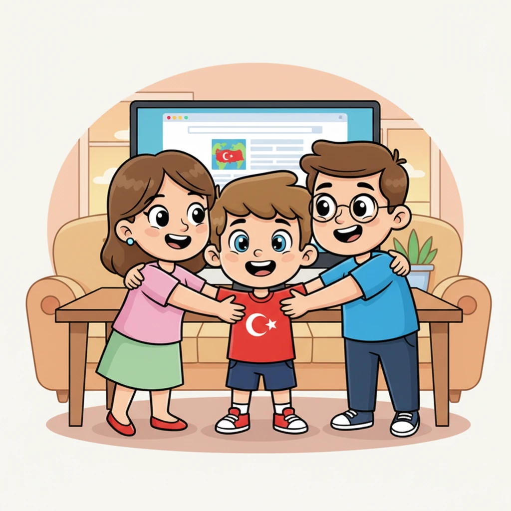 Web sitesi tamamlandığında Can, gururla ailesini çağırdı. Annesi, babası ve dedesi, Can'ın yarattığı bu harika siteye hayran kaldılar. Ona kocaman sarıldılar.