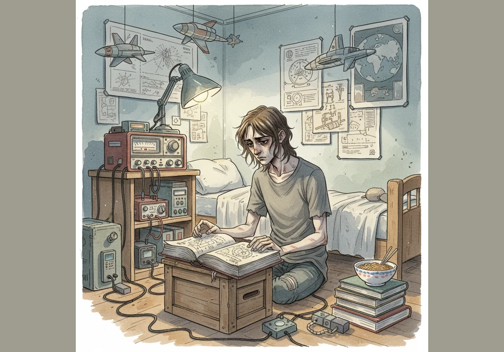 Isaac Patterson sits in his bedroom, a vibrant sanctuary filled with glowing Monster Energy cans and posters of Monkey D. Luffy. His hands are a blur