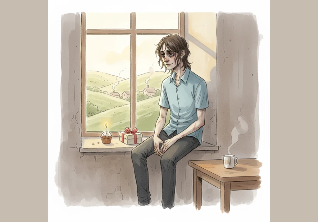 On his eighteenth birthday, the celebration takes a different turn as Isaac is introduced to alcohol for the first time. The familiar green glow of en