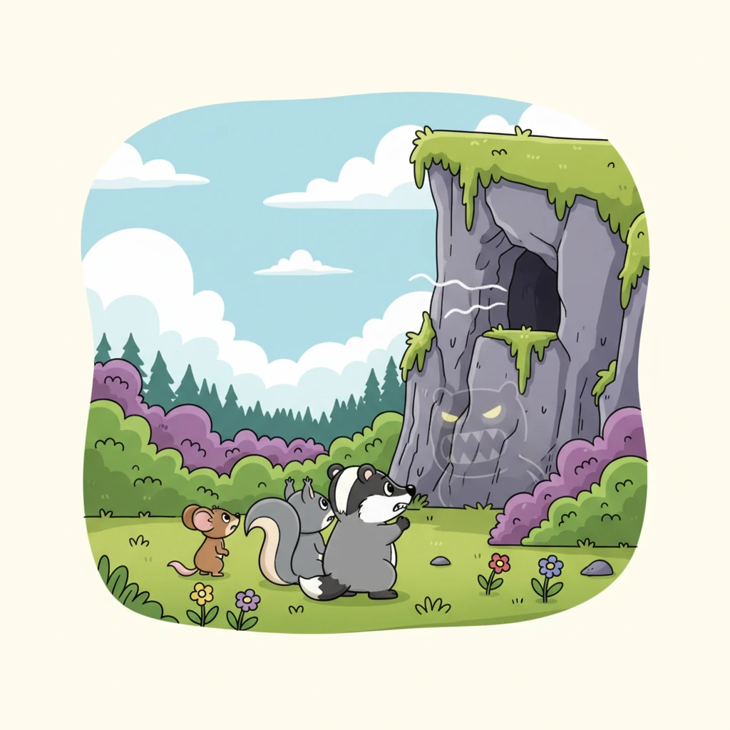 Hewan-hewan lain tampak ketakutan, ekor mereka merunduk dan telinga mereka terkulai lesu. Mereka terlalu takut untuk mendekati tebing, khawatir dengan suara geraman misterius yang kadang terdengar dari sana. Rasa lapar mulai mengintip di balik semak-semak.