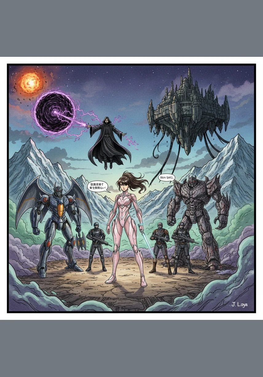 The girls link their power cores together, creating a massive pulse of pure harmonic energy that resonates with the Decepticons' internal systems. The overwhelming feedback forces the invaders back toward the rift, their metallic forms sparking and failing under the intense pressure.